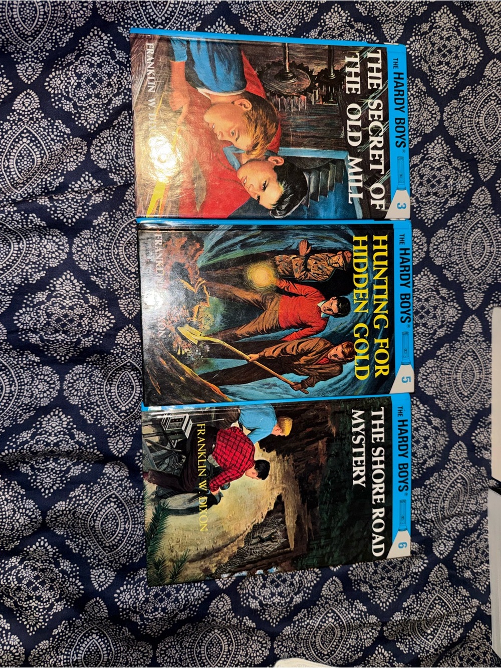 The Hardy Boys Vintage Paperback Set (3 Books) - Blue, Red, Yellow Covers